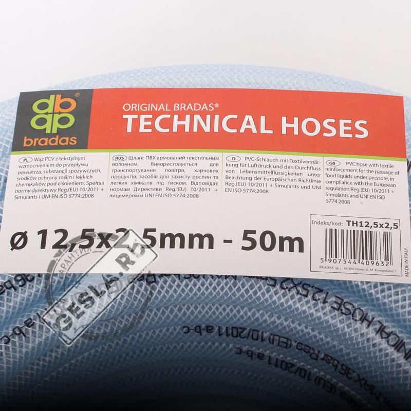 Шланг BRADAS TECHNICAL HOSES 12,5х2,5 36 бар фото 3